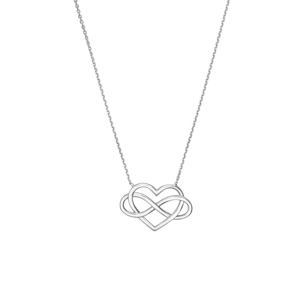 Sterling Silver Infinity in Heart Necklace