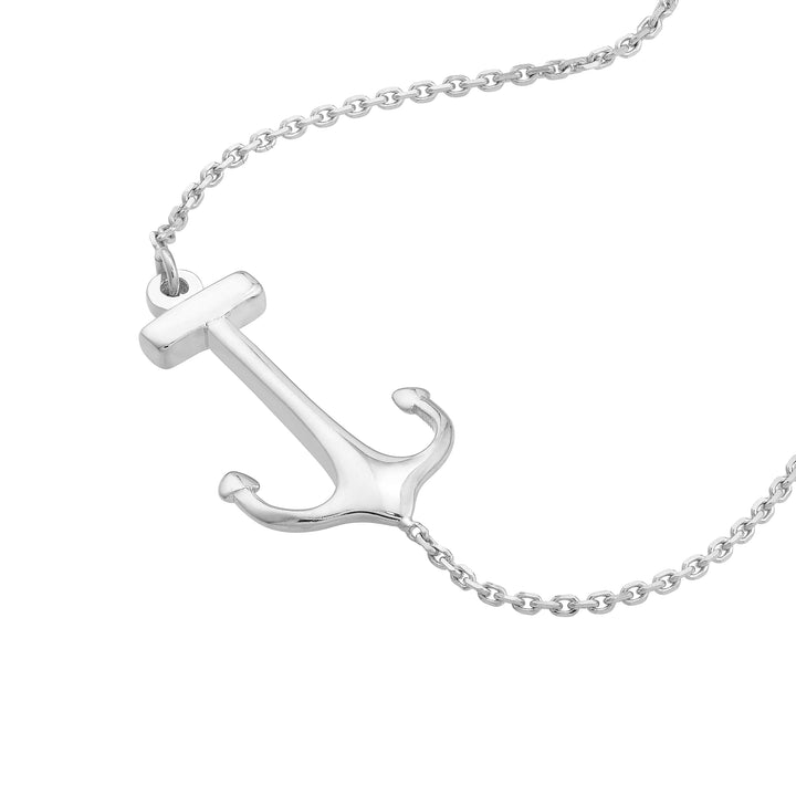 Sideways Anchor Adjustable Bracelet