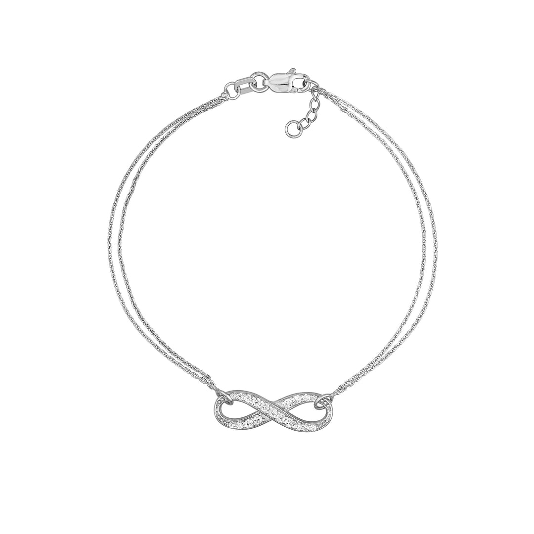 CZ Infinity Adjustable Bracelet