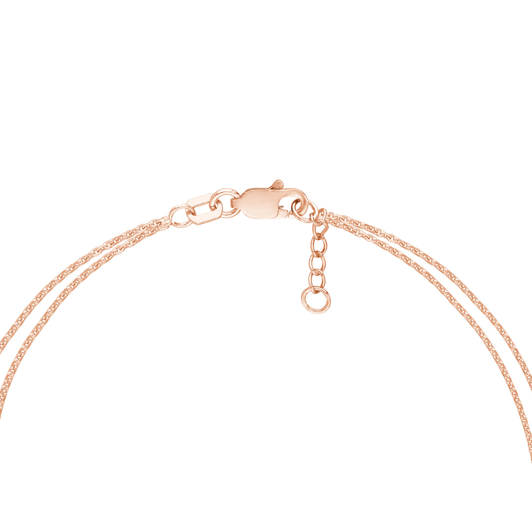 Plated Sterling Silver Sideways CZ Cross Bracelet