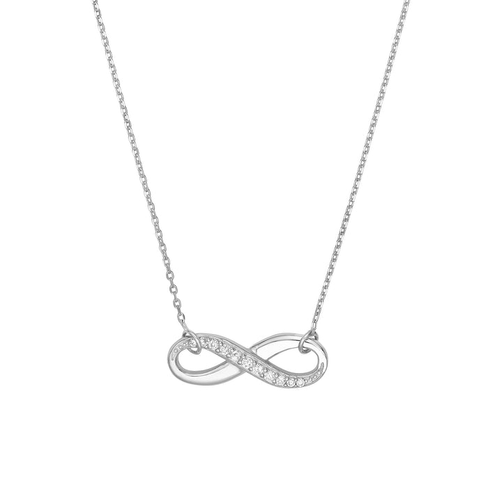 Half-CZ Infinity Adjustable Necklace