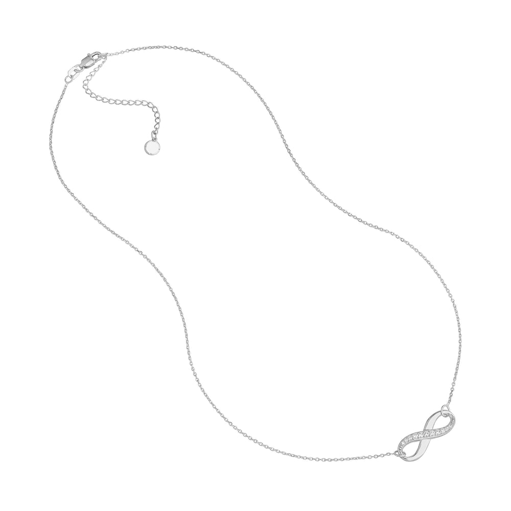 Half-CZ Infinity Adjustable Necklace