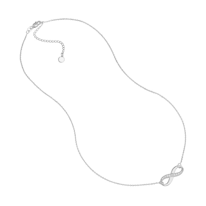 Half-CZ Infinity Adjustable Necklace