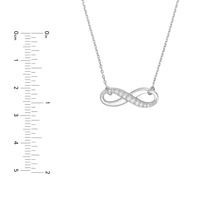 Half-CZ Infinity Adjustable Necklace