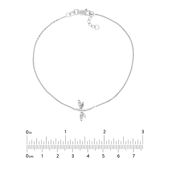 Plated Sterling Silver Mini Dragonfly Bracelet
