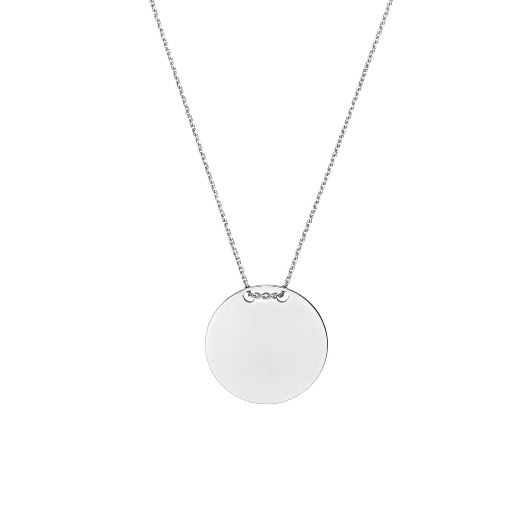 Engravable Circle Plate Adj. Necklace