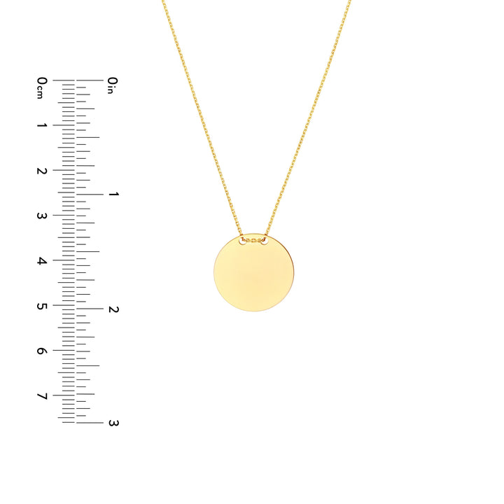 Engravable Circle Plate Adj. Necklace