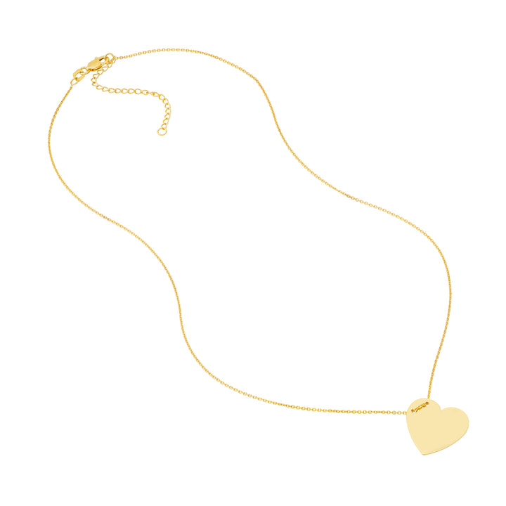 Engravable Heart Plate Necklace