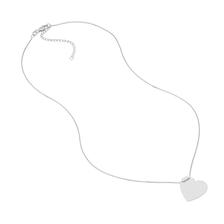 Engravable Heart Plate Adj. Necklace