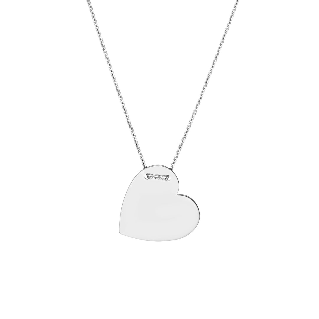 Engravable Heart Plate Adj. Necklace