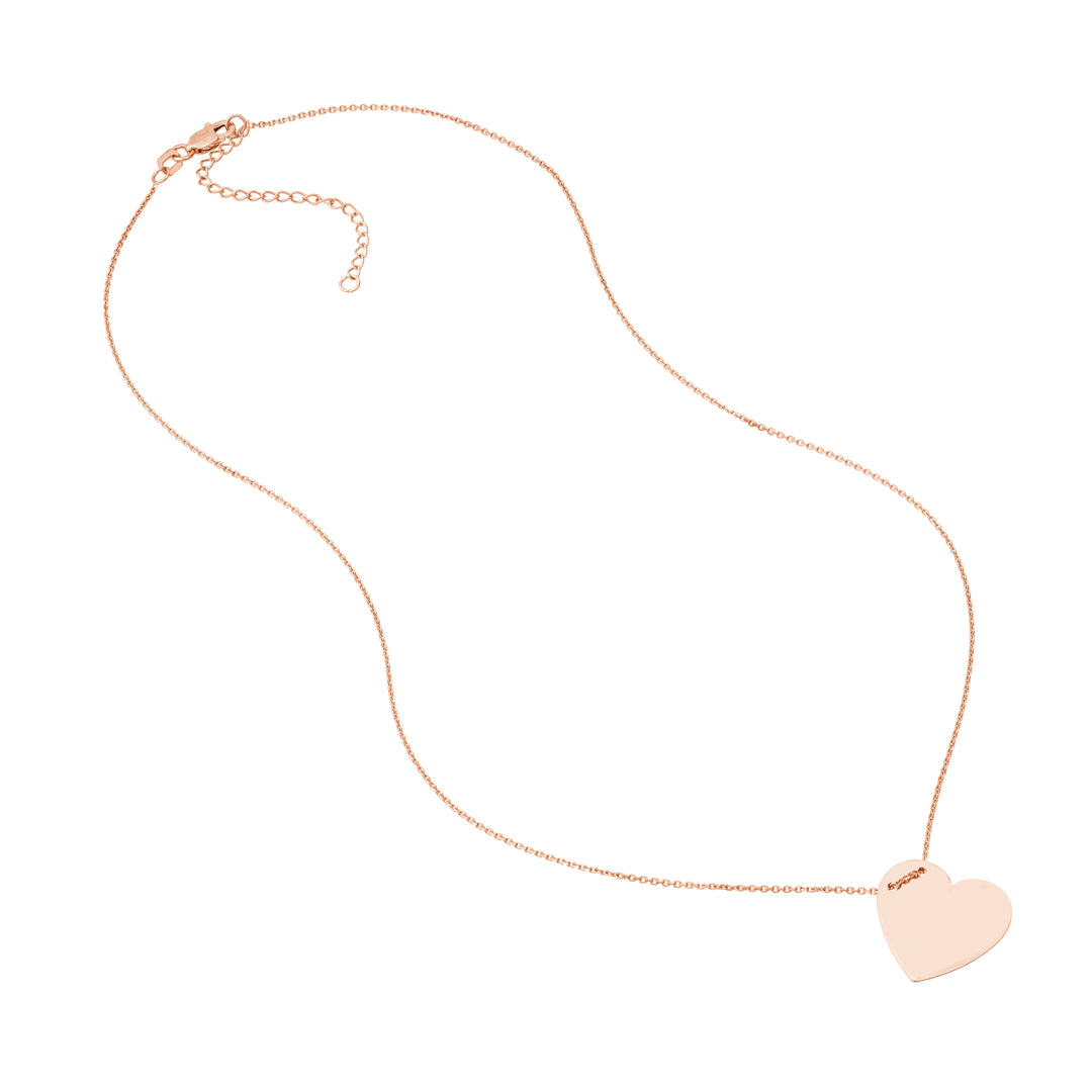 Engravable Heart Plate Adj. Necklace
