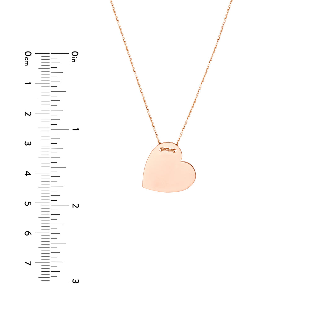 Engravable Heart Plate Adj. Necklace