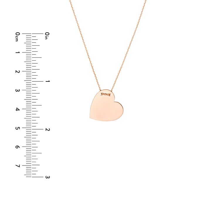 Engravable Heart Plate Adj. Necklace