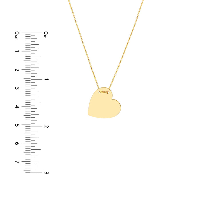 Engravable Heart Plate Adj. Necklace