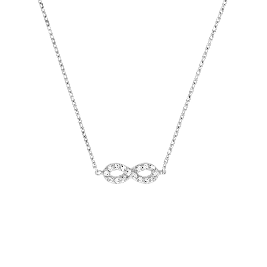Mini CZ Infinity Adjustable Necklace