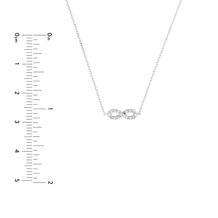 Mini CZ Infinity Adjustable Necklace