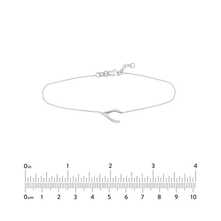 Sideways Wishbone Adjustable Bracelet