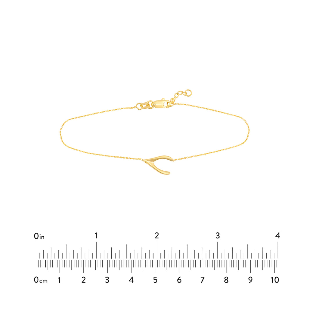 Sideways Wishbone Adjustable Bracelet