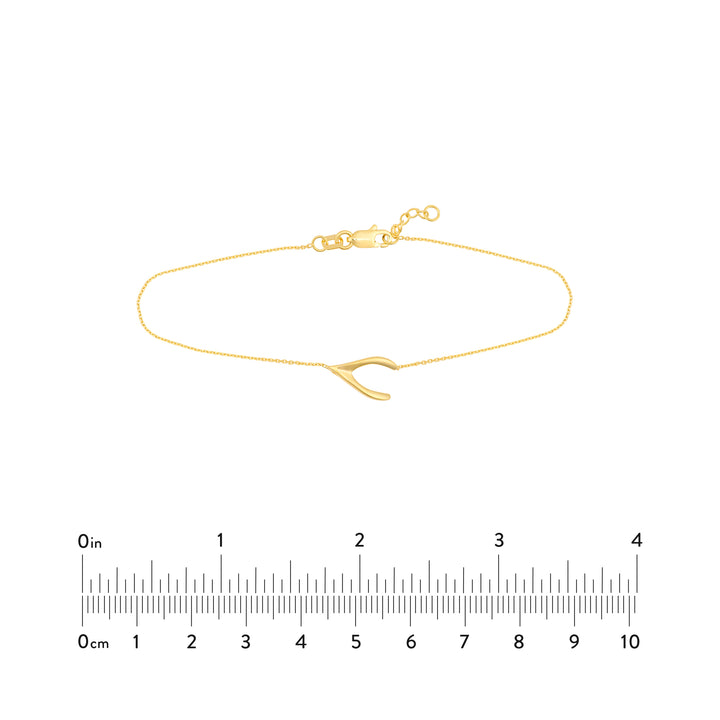 Sideways Wishbone Adjustable Bracelet