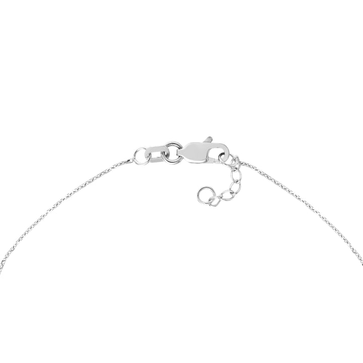 Sterling Silver CZ Evil Eye Adjustable Bracelet