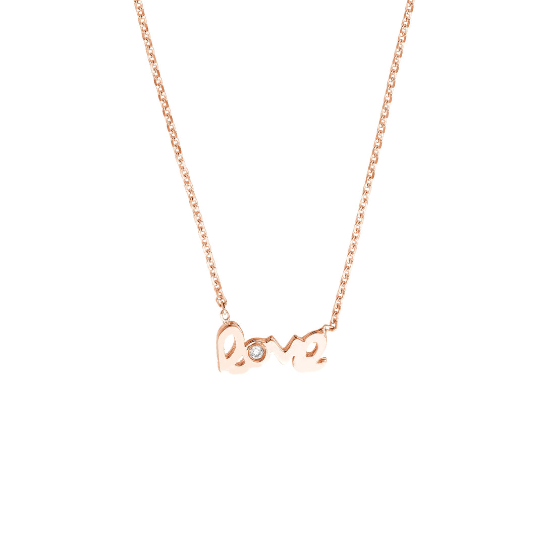 Mini Love Necklace with 1pt Diamond