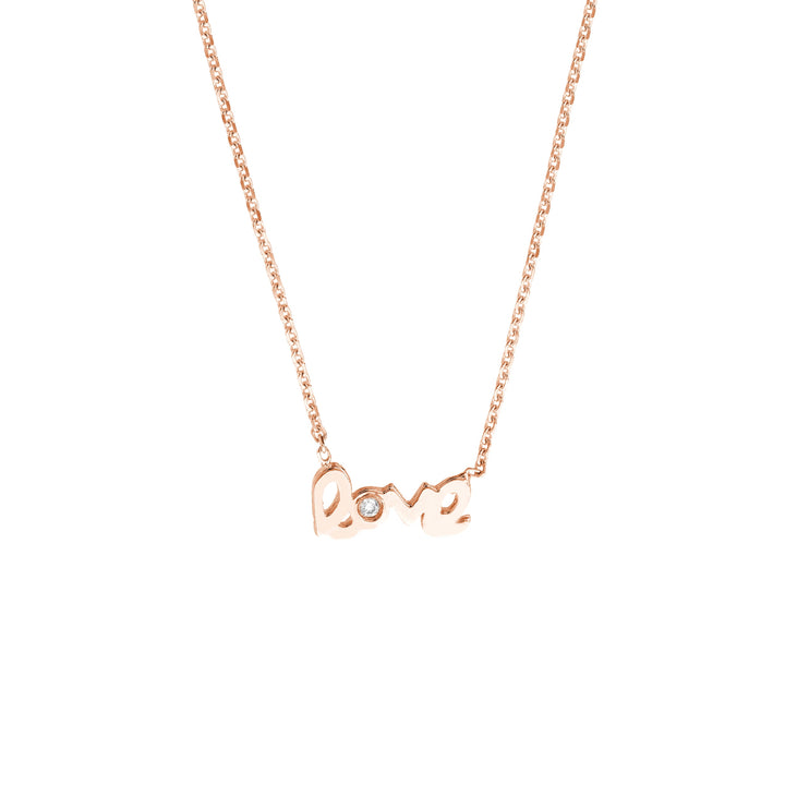 Mini Love Necklace with 1pt Diamond