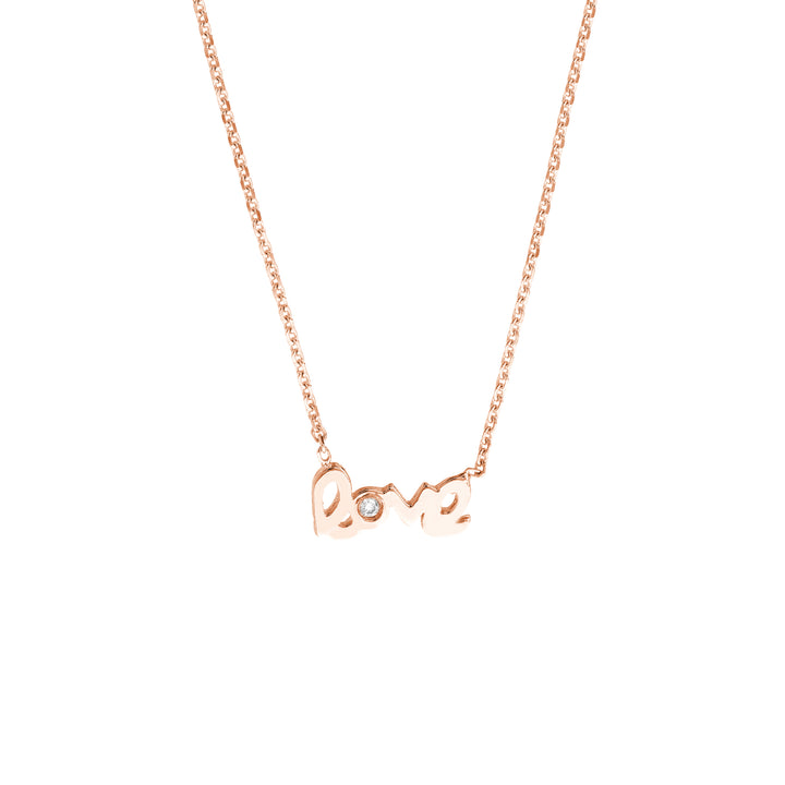 Mini Love Necklace with 1pt Diamond