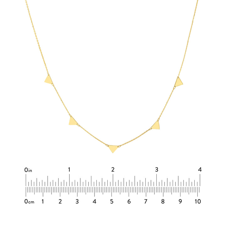 Mini Inverted Triangles Adjustable Necklace