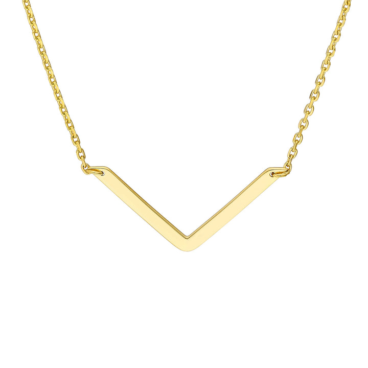 V on Chain Drop Adjustable Necklace