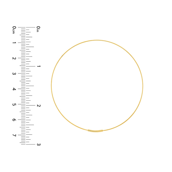 60mm Endless Wire Hoop Earrings