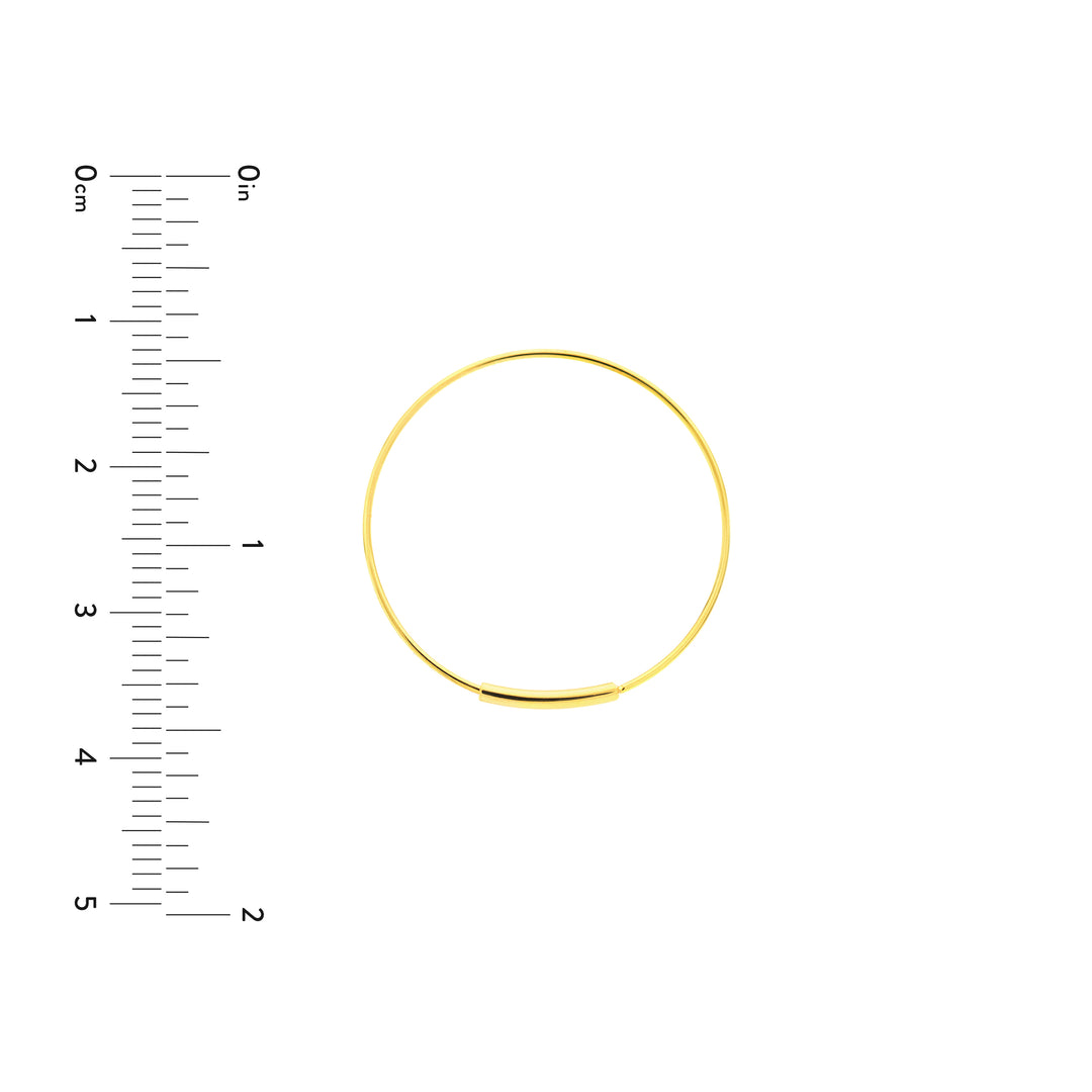 25mm Endless Wire Hoop Earrings