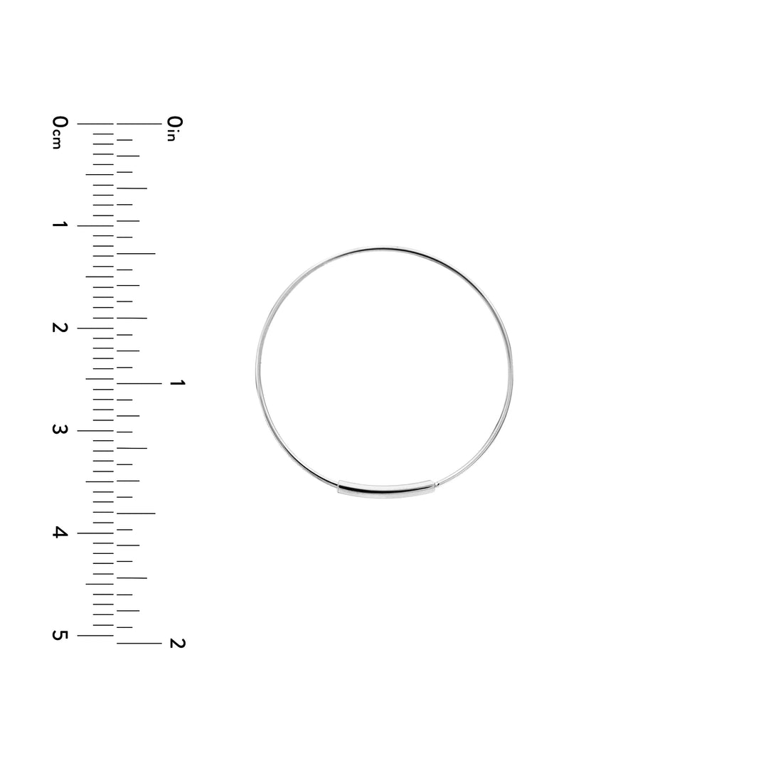 25mm Endless Wire Hoop Earrings