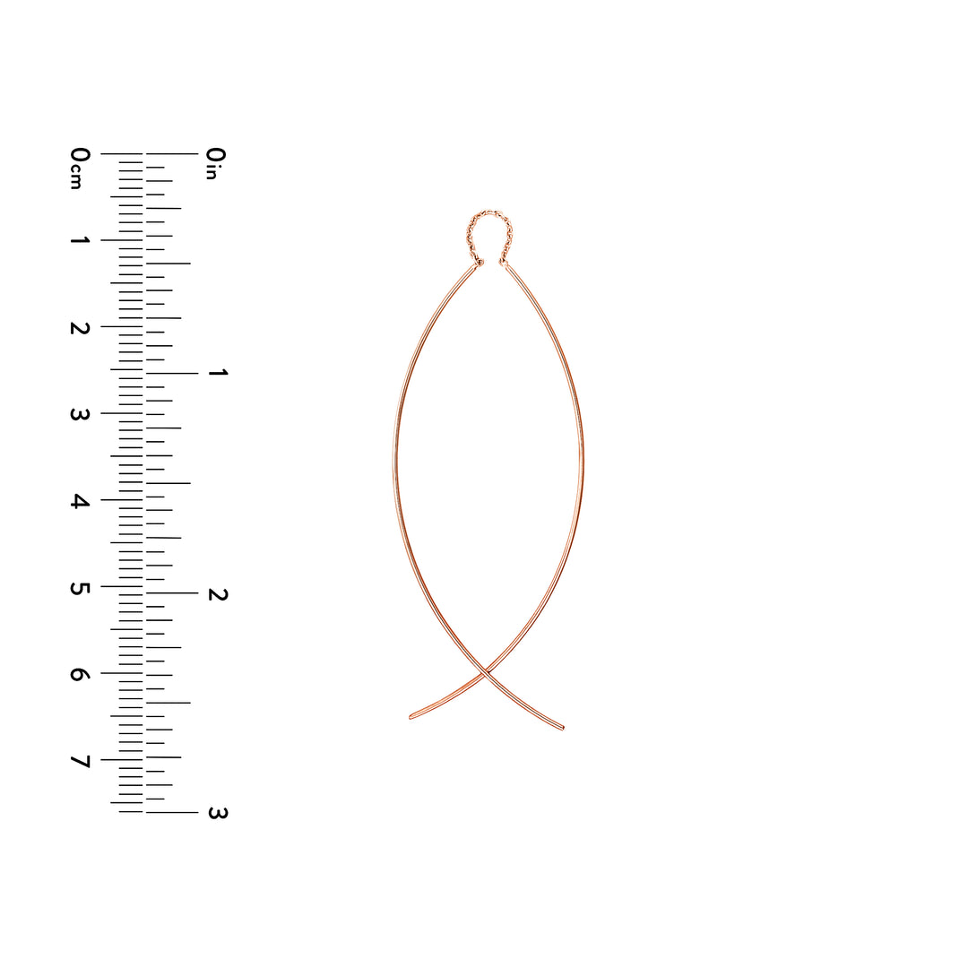 Curved Wire Threader Earrings