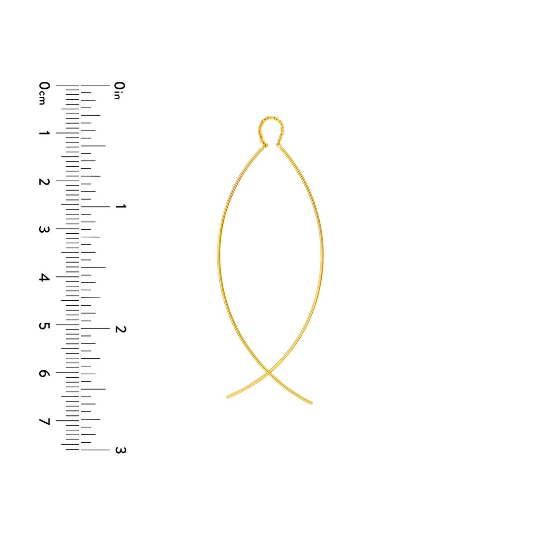 Curved Wire Threader Earrings