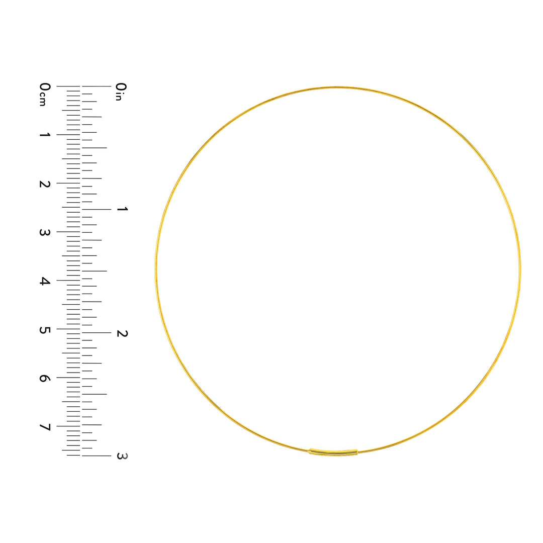 75mm Endless Wire Hoop Earrings