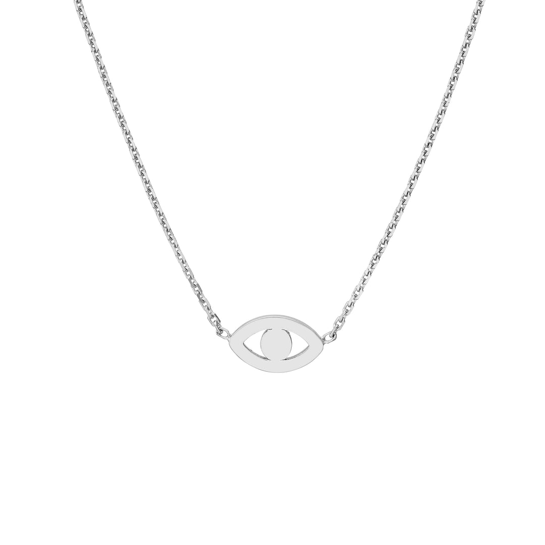 Mini Evil Eye Cutout Adjustable Necklace