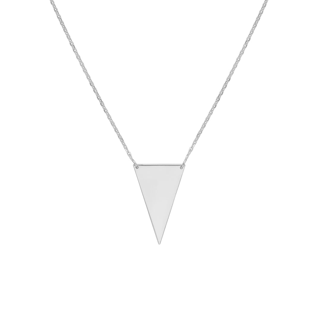 Spear Tip Necklace in Plated Sterling Silver