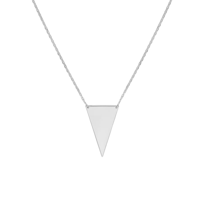 Spear Tip Necklace in Plated Sterling Silver