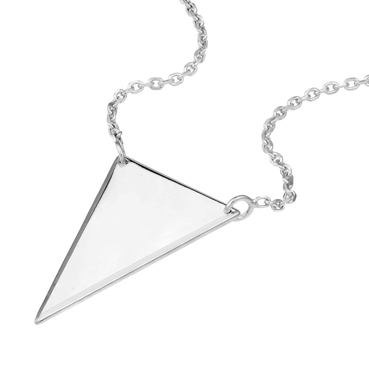 Spear Tip Necklace in Plated Sterling Silver