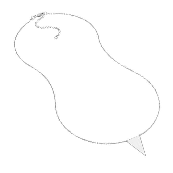 Spear Tip Necklace in Plated Sterling Silver