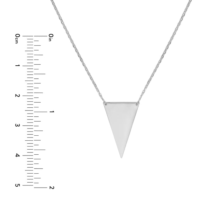 Spear Tip Necklace in Plated Sterling Silver