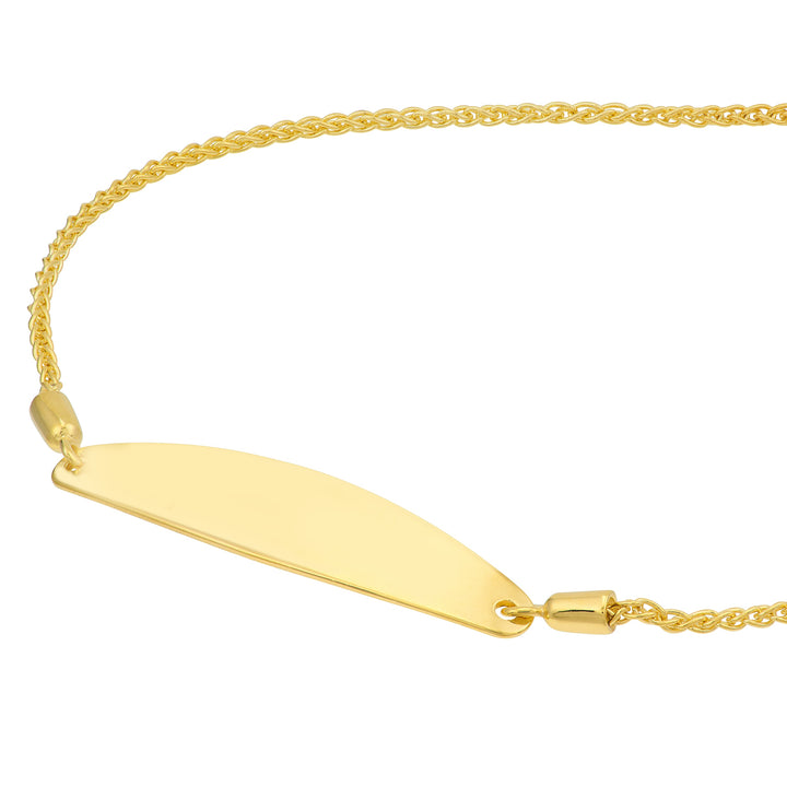 Engravable Initial ID Bar Bolo Bracelet