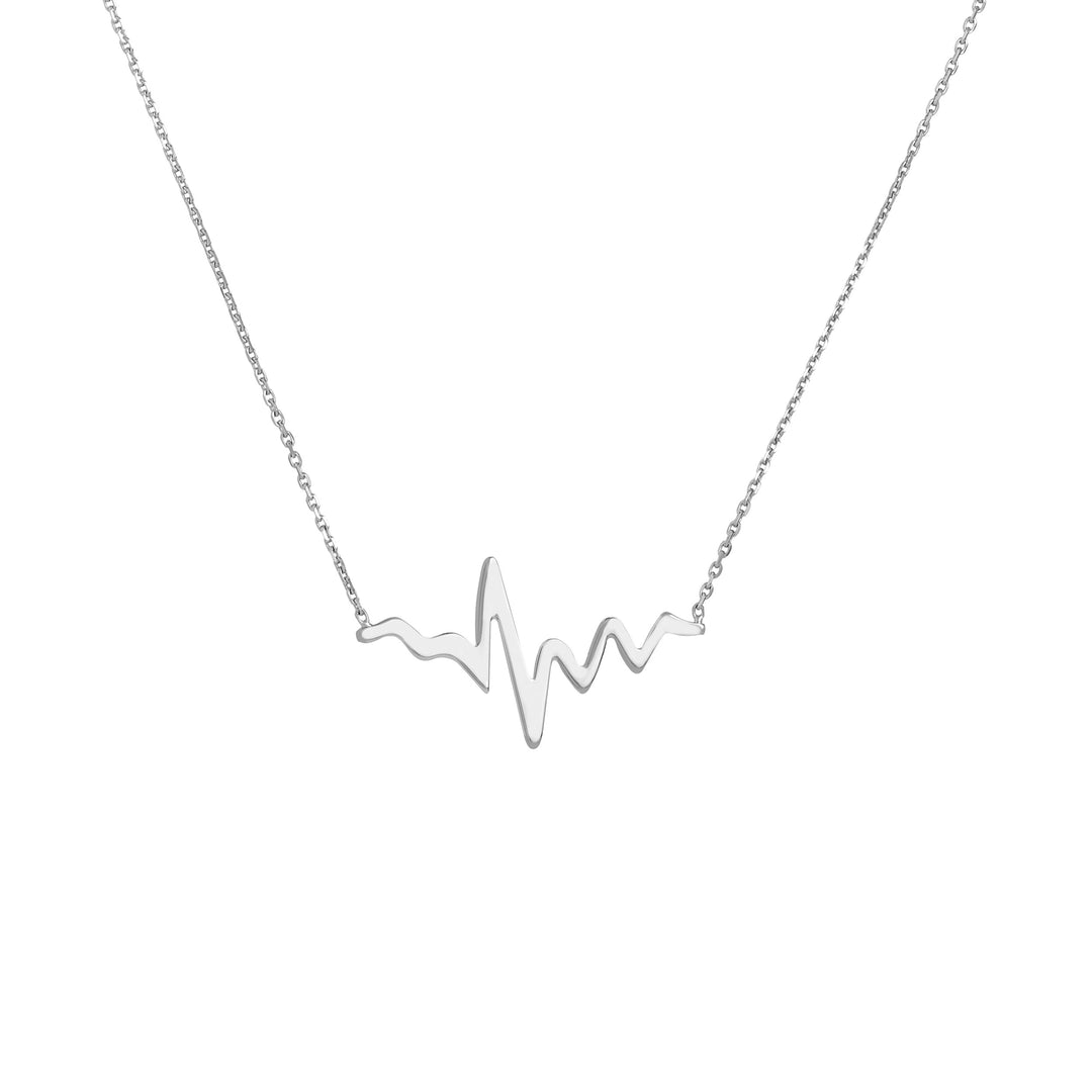 Heartbeat Necklace in Plated Sterling Silver