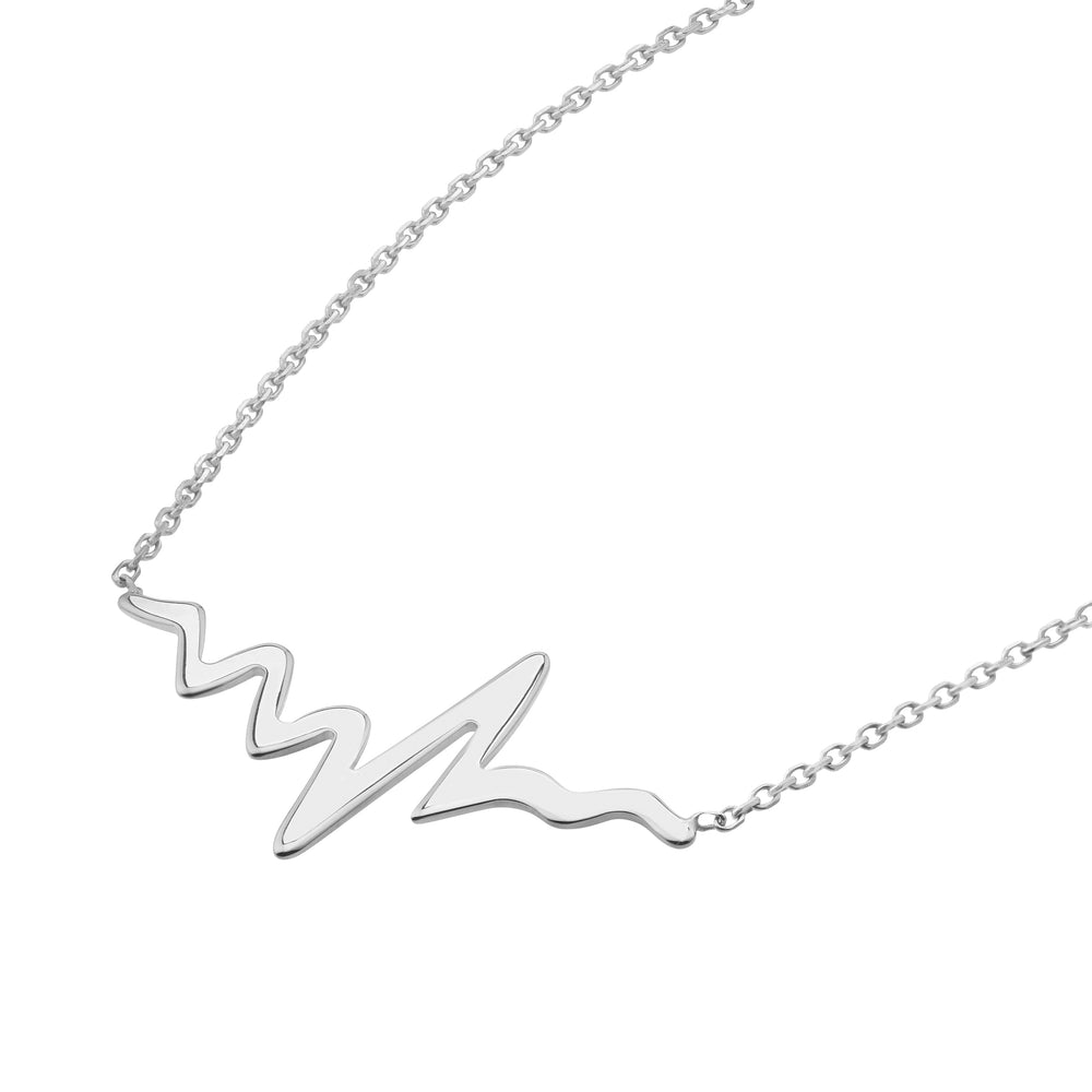 Heartbeat Necklace in Plated Sterling Silver
