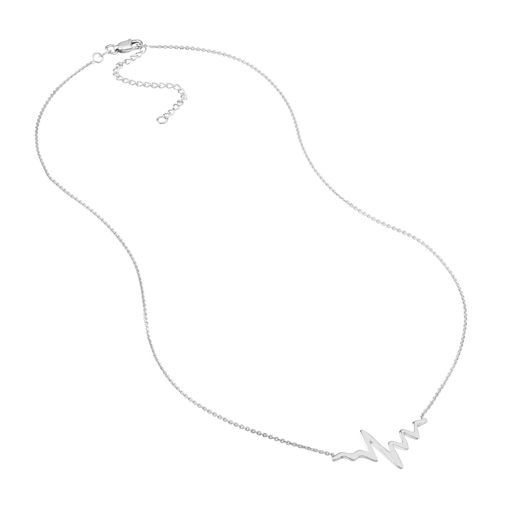 Heartbeat Necklace in Plated Sterling Silver