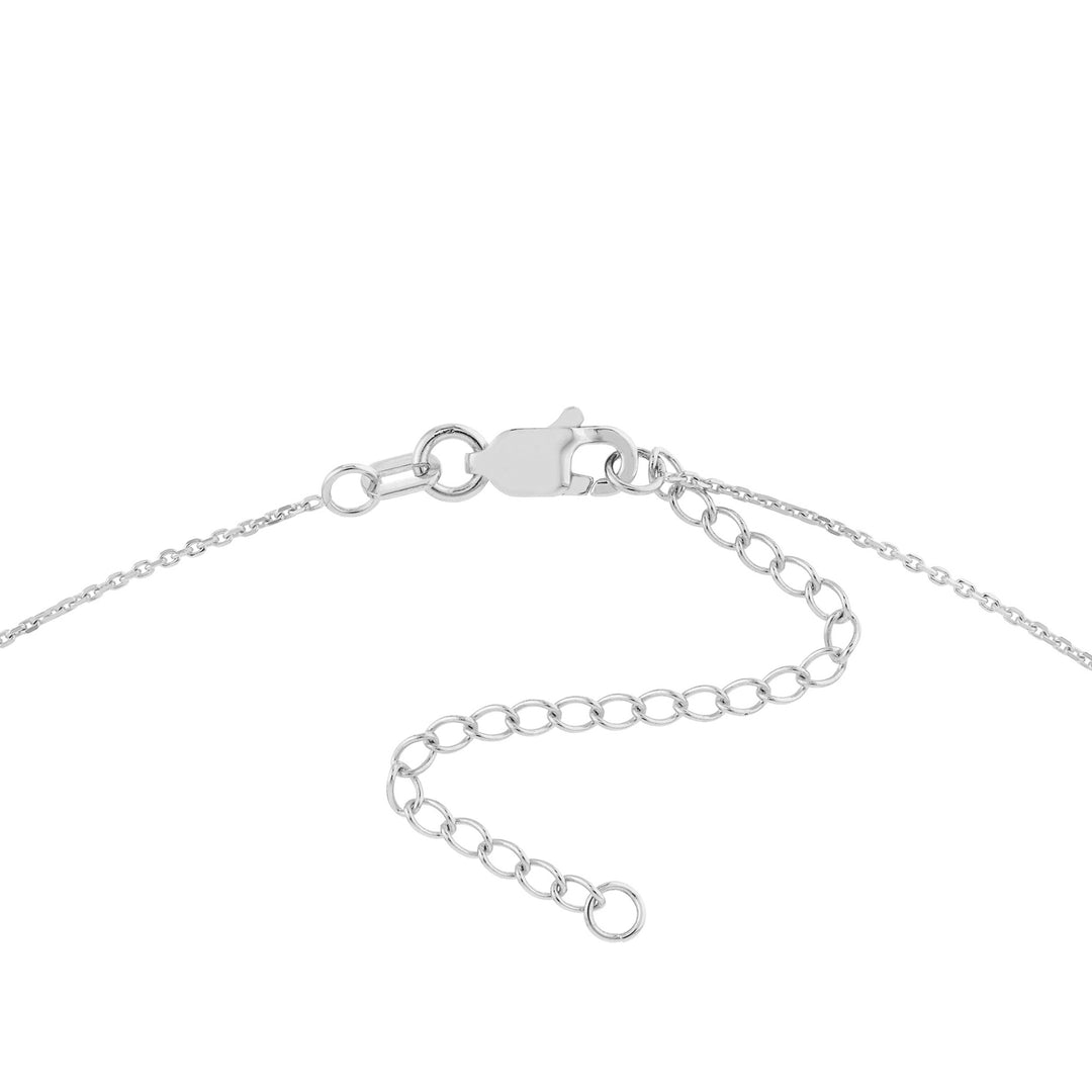 Sterling Silver CZ Italian Horn Adjustable Necklace