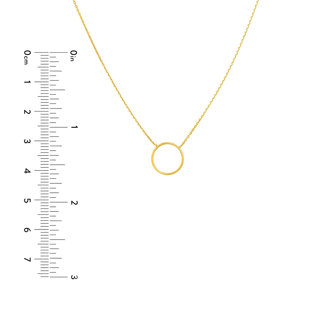 Open Wire Circle Adjustable Necklace