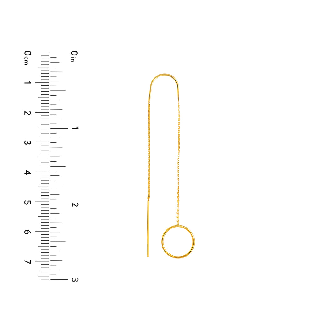 Open Disc Threader Earrings