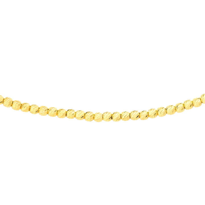 Diamond-Cut Bead Adjustable Choker