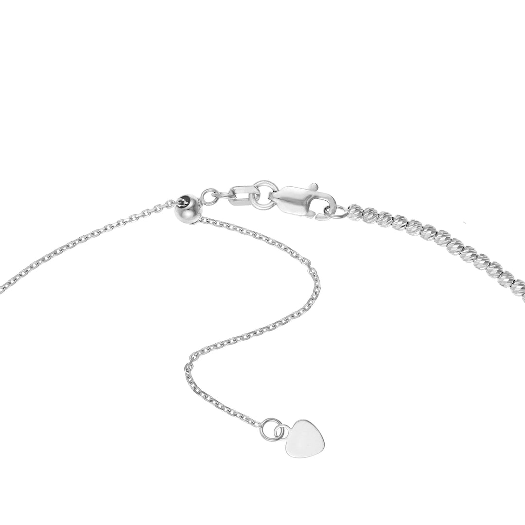 Diamond-Cut Bead Adjustable Choker